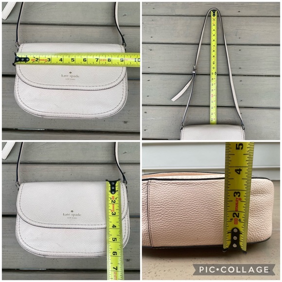 Kate spade McCall Adelaide light blush pebbled leather crossbody bag purse - Picture 15 of 15